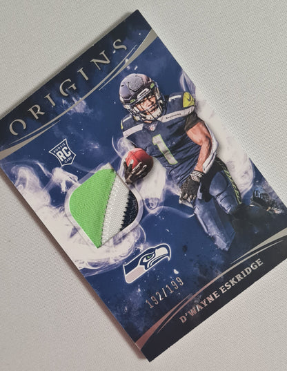 D'Wayne Eskridge - 2021 Panini Origins Football (RC) NFL Seahawks #RP-DE /3 Color Patch /199