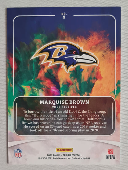 Marquise Brown - 2021 Panini Origins Football NFL Ravens #9 /175
