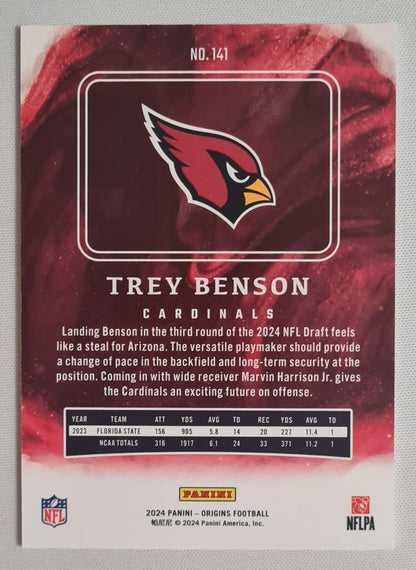 Trey Benson - 2024 Panini Origins Football (RC) NFL Cardinals #141