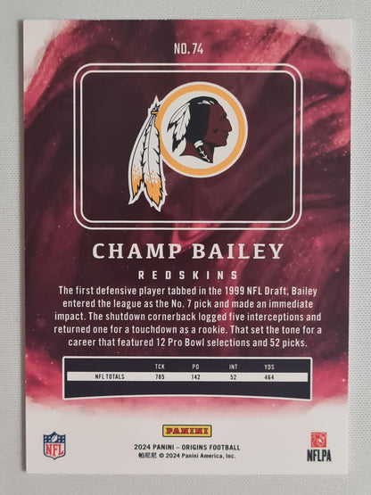 Champ Bailey - 2024 Panini Origins Football NFL Washington (Redskins) #74