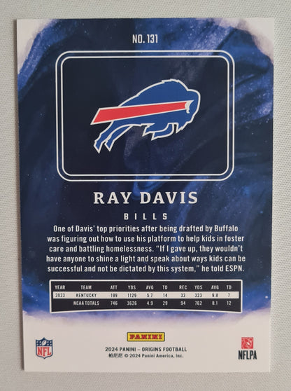 Ray Davis - 2024 Panini Origins Football NFL Bills (RC) #131 /149