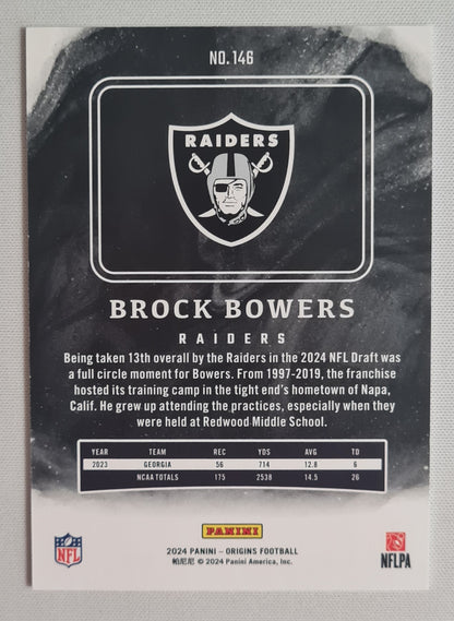 Brock Bowers - 2024 Panini Origins NFL Football Raiders (RC) #146