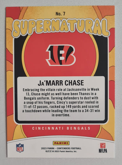 Ja'Marr Chase - 2023 Panini Contenders Football SuperNatural NFL Bengals #7