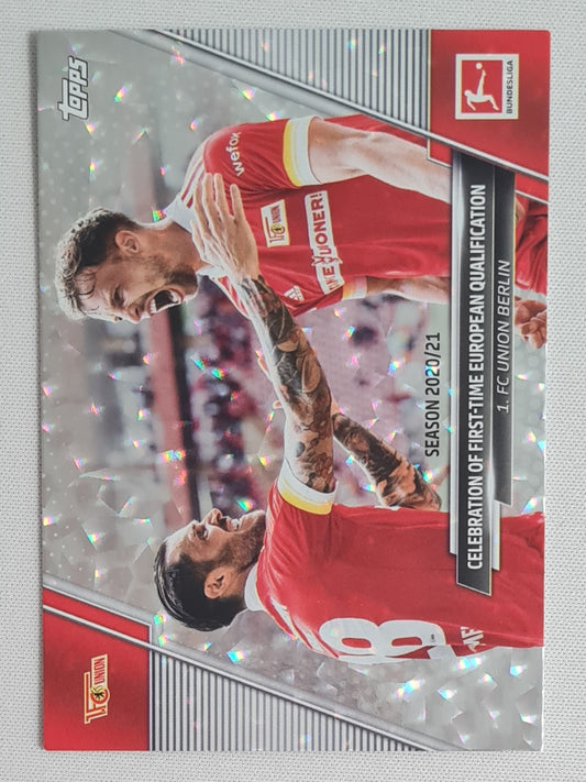 1. FC Union Berlin - 2022 Topps Bundesliga Celebration of first-time European qualification #188 Cracked Ice