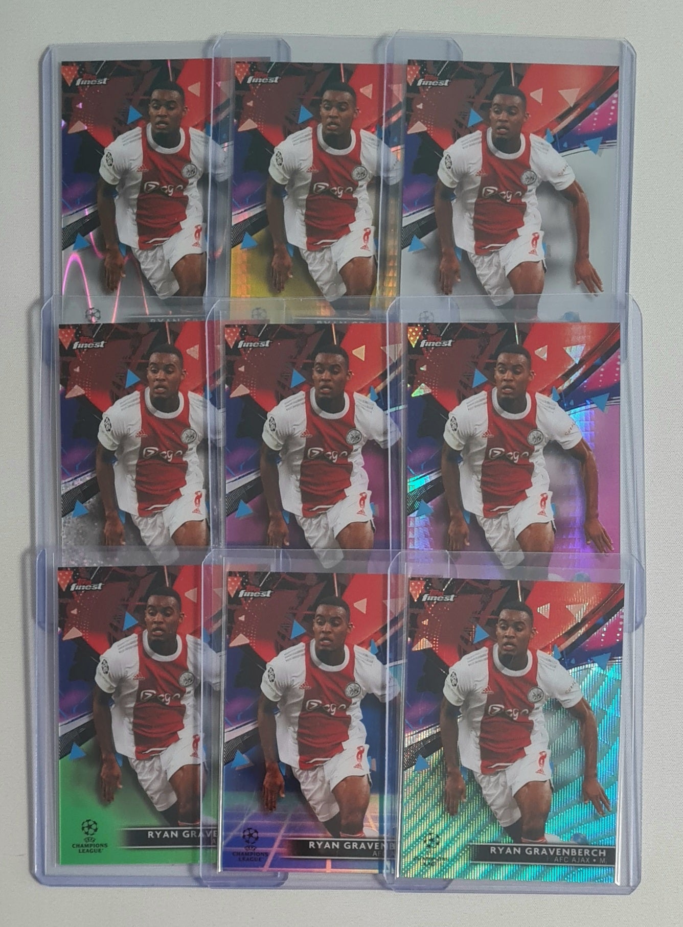 Soccer Ryan Gravenberch Ajax Amsterdam Lot (14 Card) - 2021 Topps Finest #63