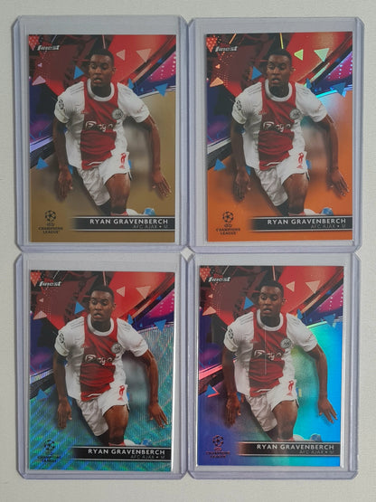 Soccer Ryan Gravenberch Ajax Amsterdam Lot (14 Card) - 2021 Topps Finest #63