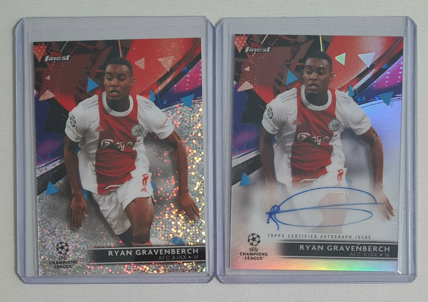 Soccer Ryan Gravenberch Ajax Amsterdam Lot (14 Card) - 2021 Topps Finest #63