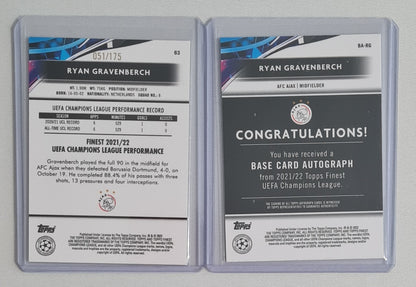 Soccer Ryan Gravenberch Ajax Amsterdam Lot (14 Card) - 2021 Topps Finest #63