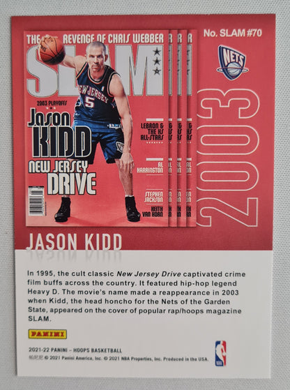 Jason Kidd - 2021-22 Panini Hoops Basketball SLAM NBA Nets #Slam 70