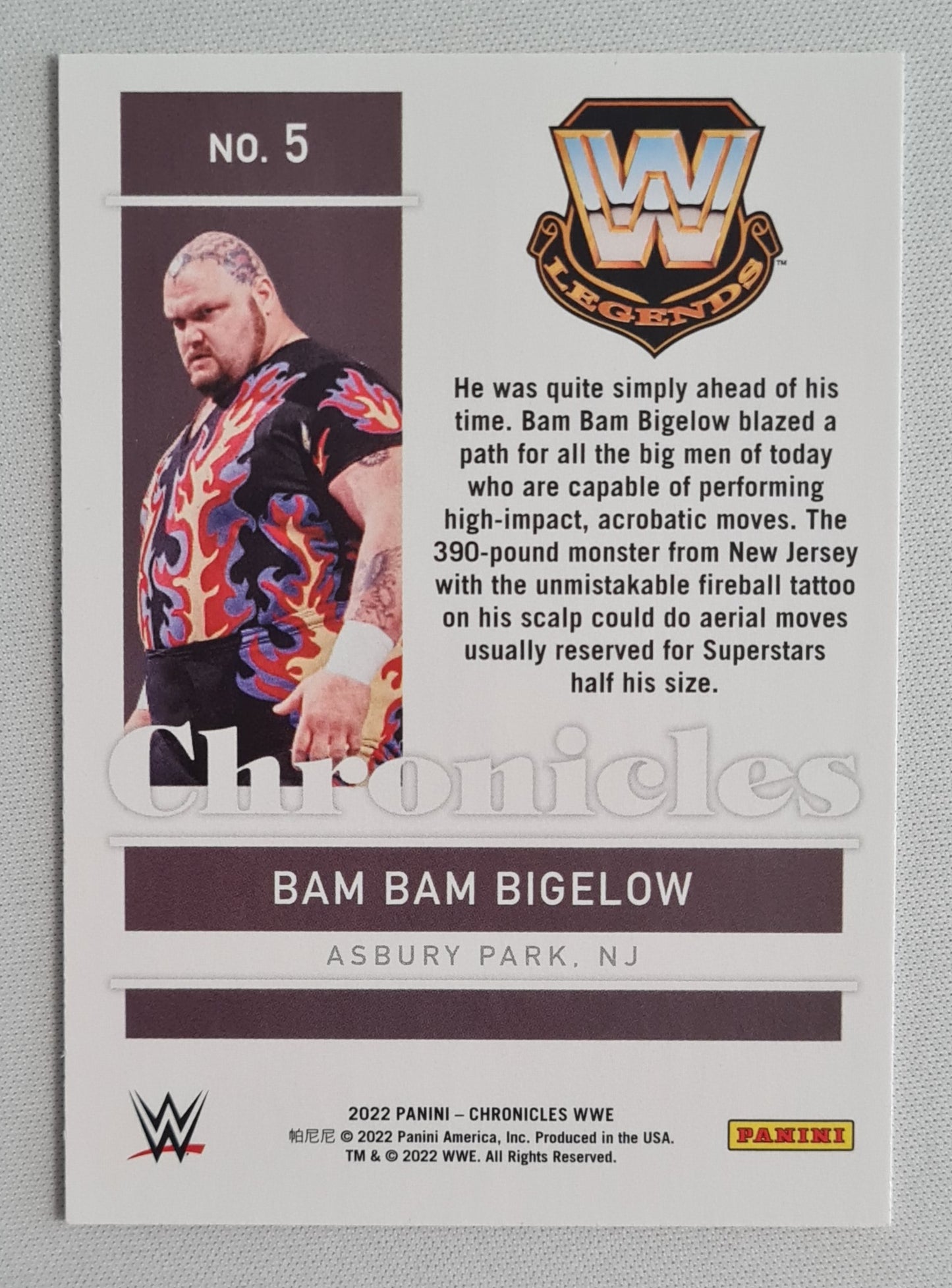 Bam Bam Bigelow - 2022 Panini Chronicles WWE Legends #5