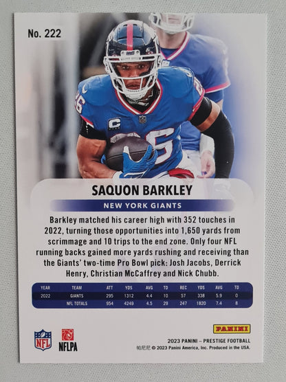Saquon Barkley - 2023 Panini Prestige Football NFL NY Giants #222