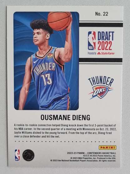 Ousmane Dieng - 2022/23 Panini Contenders Basketball (Draft 2022) NBA Thunder #22