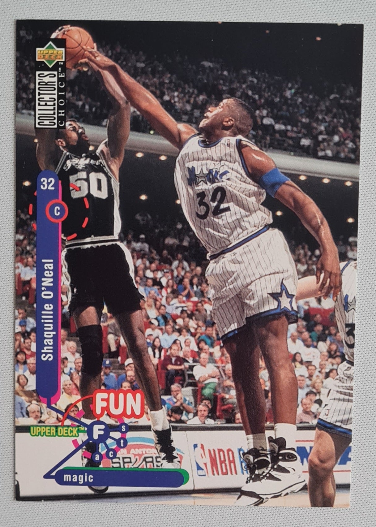 Shaquille O'Neal - 1995 Upper Deck Fun Facts NBA Magic #184