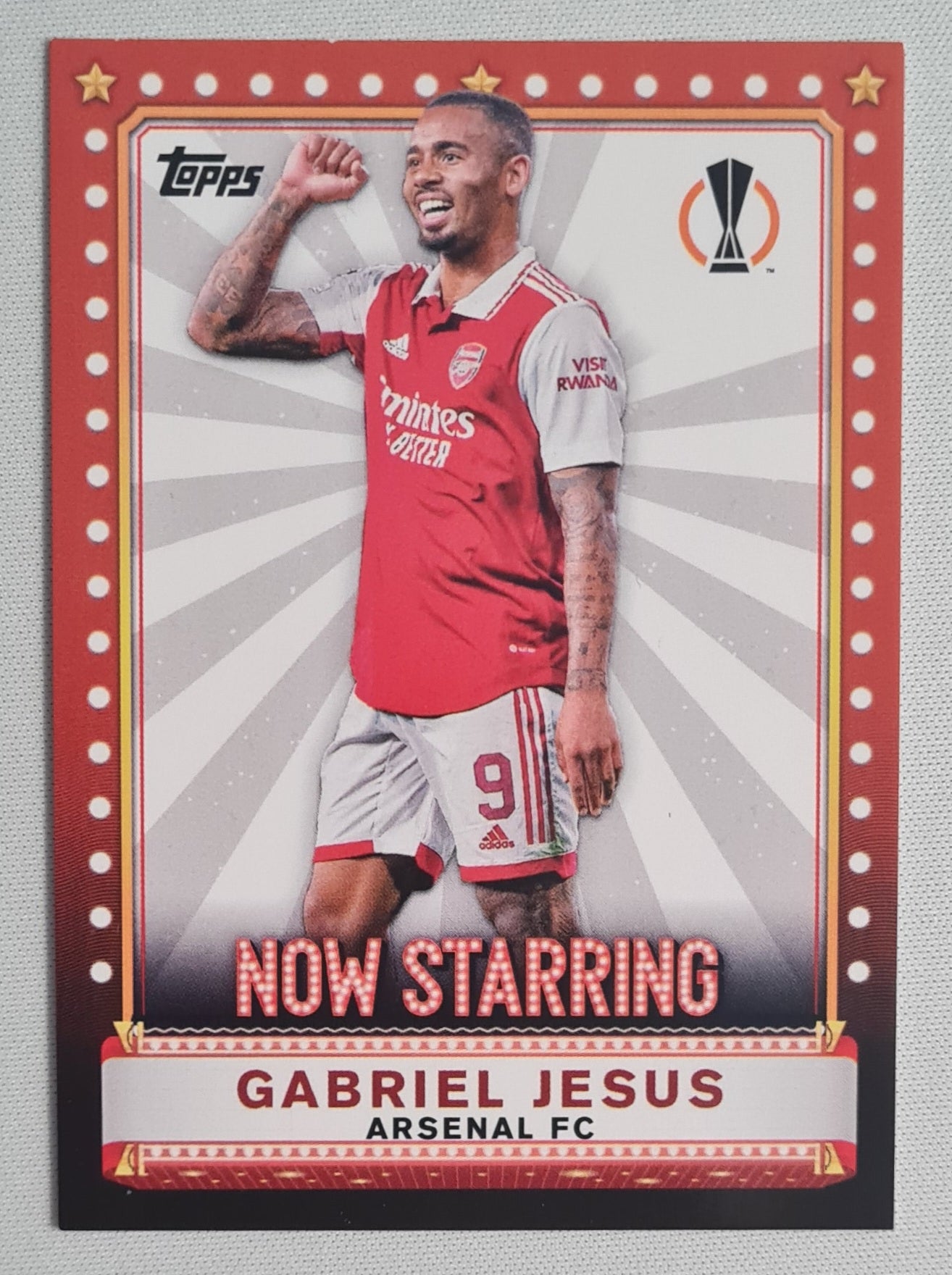 Gabriel Jesus - 2023 Topps NOW STARRING (EL) Arsenal FC #NS-1