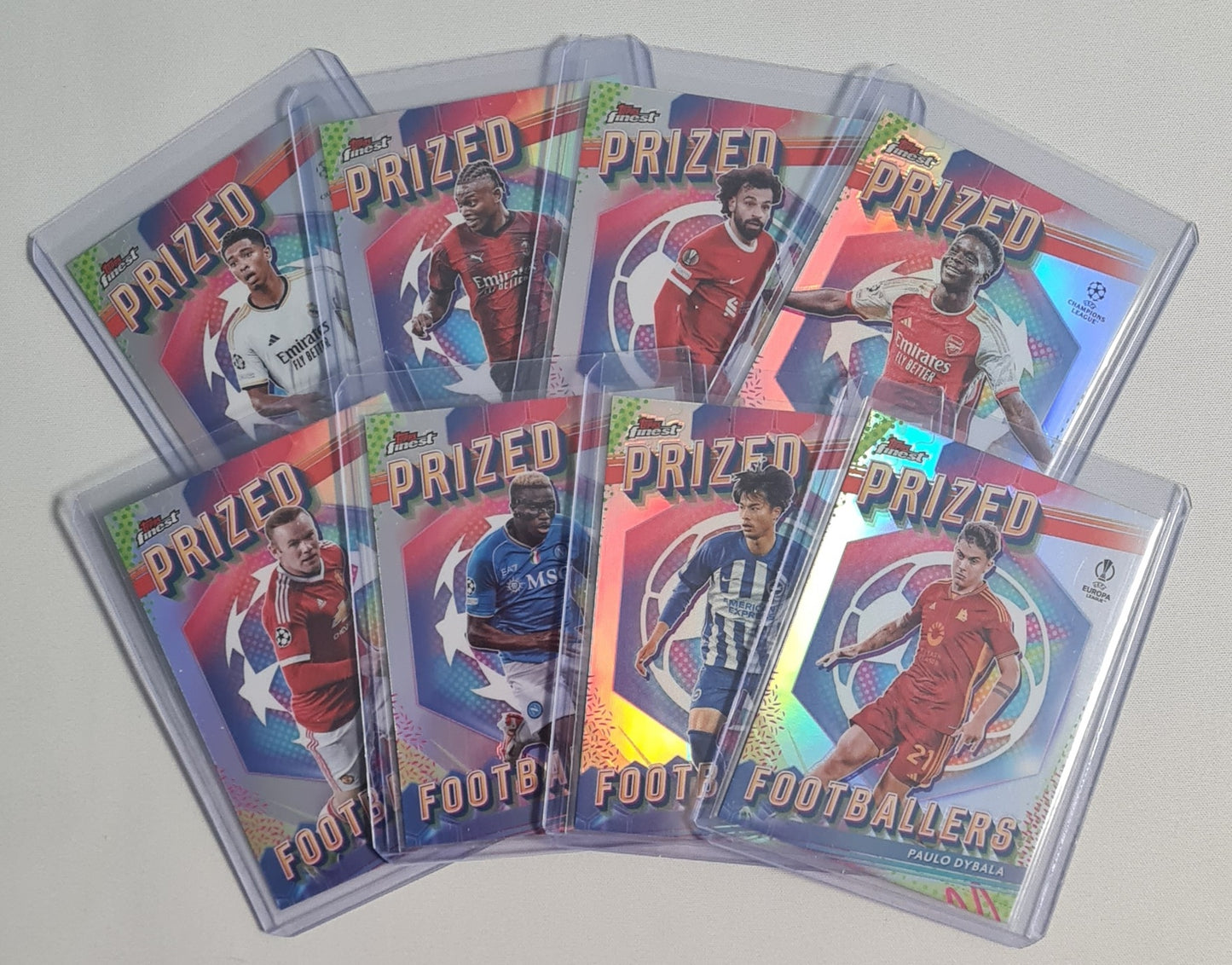 Soccer Topps Finest Lot (8 Cards) - 2024 Topps Prized Footballers (CL)