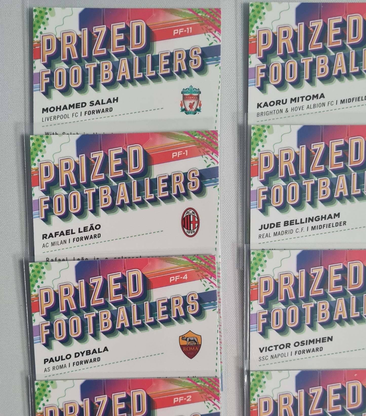 Soccer Topps Finest Lot (8 Cards) - 2024 Topps Prized Footballers (CL)