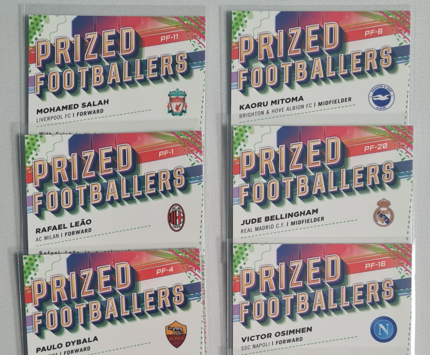 Soccer Topps Finest Lot (8 Cards) - 2024 Topps Prized Footballers (CL)