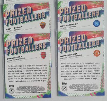 Soccer Topps Finest Lot (8 Cards) - 2024 Topps Prized Footballers (CL)