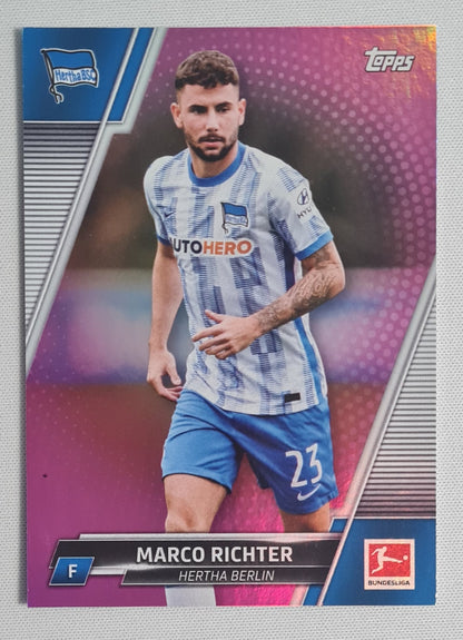 Marco Richter - 2022 Topps Bundesliga Hertha Berlin #20 Fuchsia Foil  /125