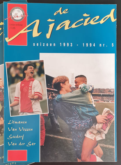 Ajax Programme - De Ajacied Seizoen 1993-1994 #5 (supportersclub) - AFC AJAX Amsterdam