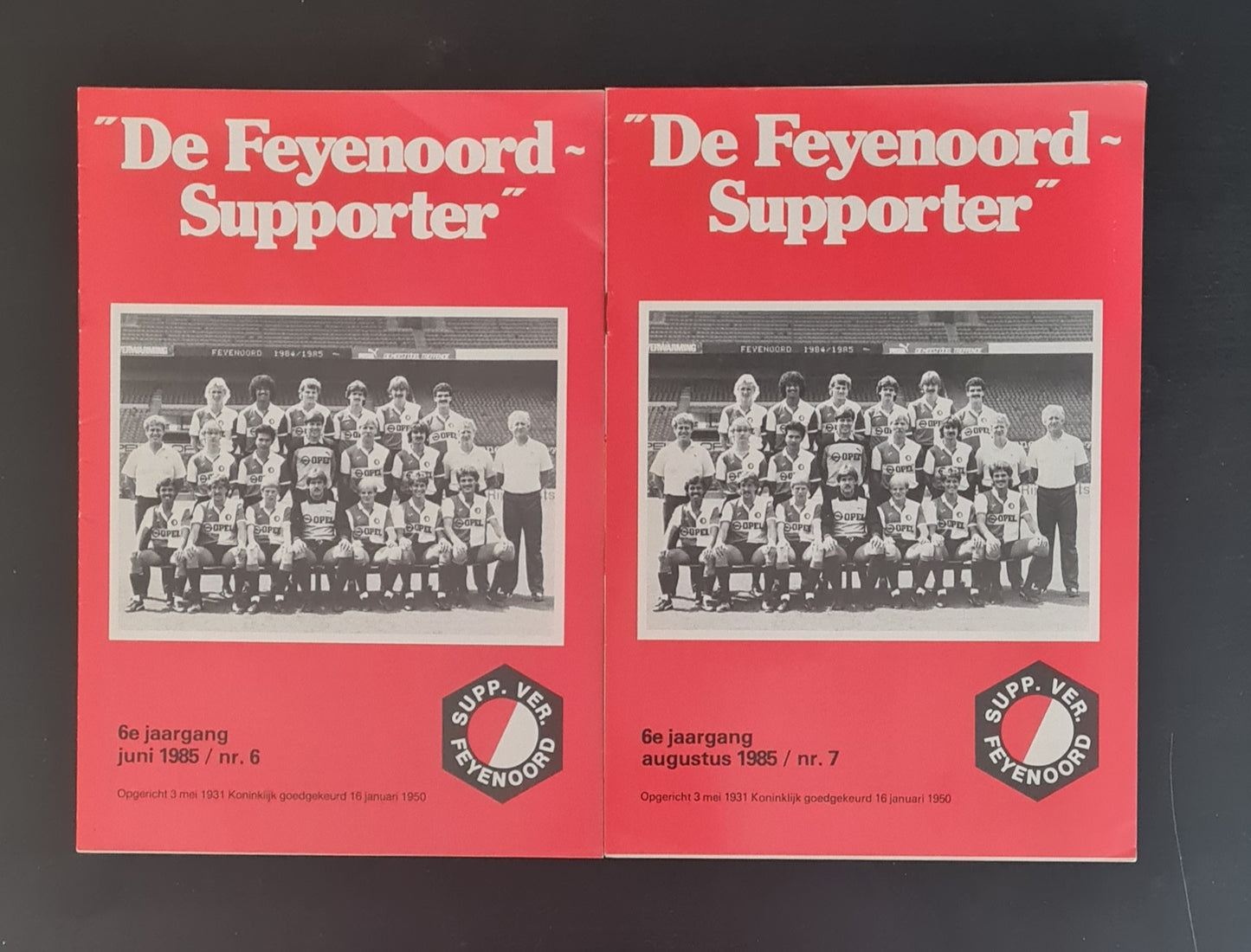 Feyenoord Programme - 1985 De Feyenoord Supporter #6 June & #7 August