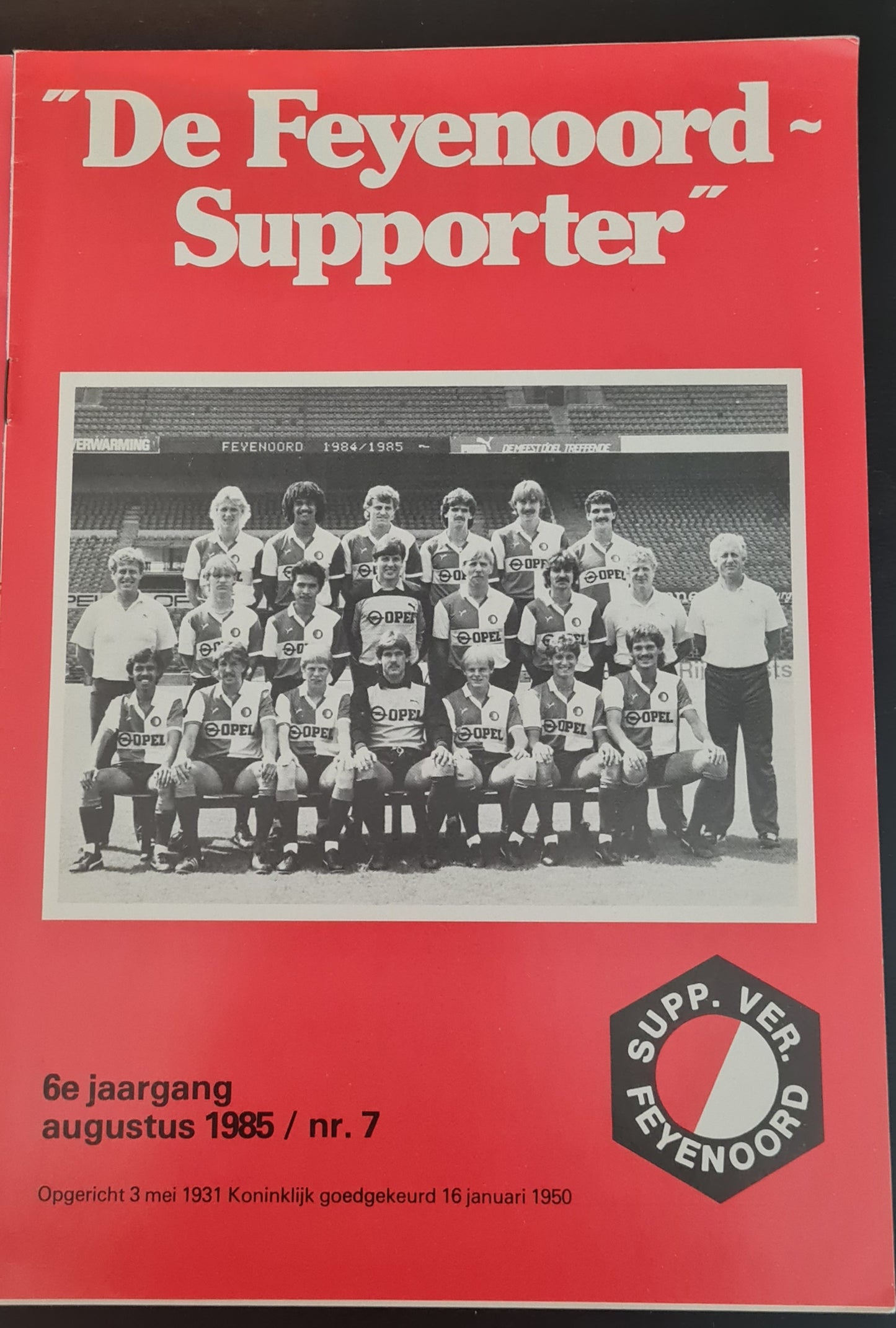Feyenoord Programme - 1985 De Feyenoord Supporter #6 June & #7 August