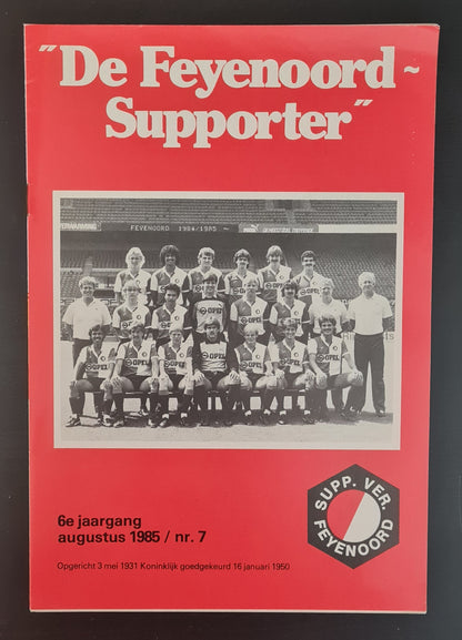 Feyenoord Programme - 1985 De Feyenoord Supporter #6 June & #7 August