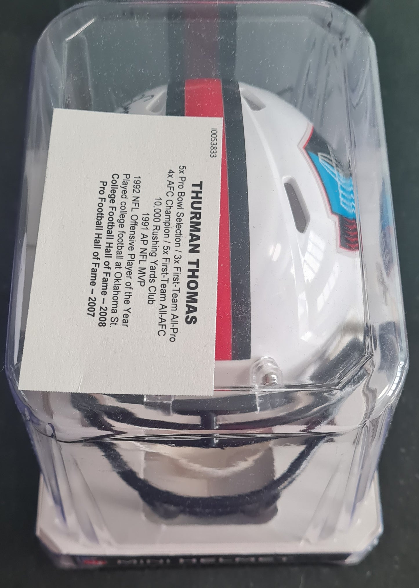 Pro Football Hall of Fame  - NFL Riddell Mini Helmet Thurman Thomas /Autograph (I0053833)