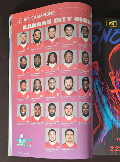 Football Official Super Bowl Programme LVII - 2023 Super Bowl Eagles vs Chiefs