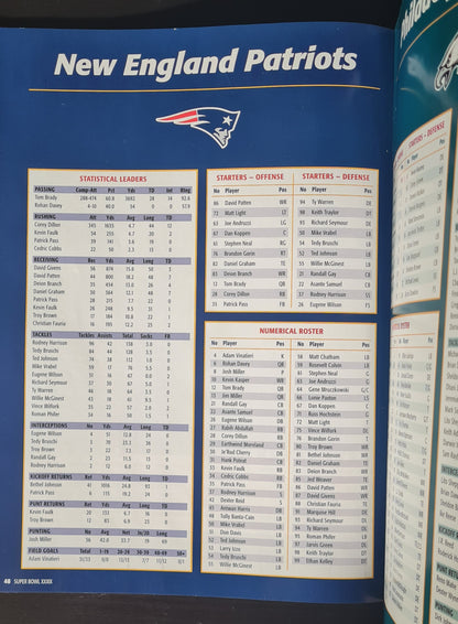 Football Official Super Bowl Programme XXXIX - 2005 Super Bowl Eagles vs  Patriots