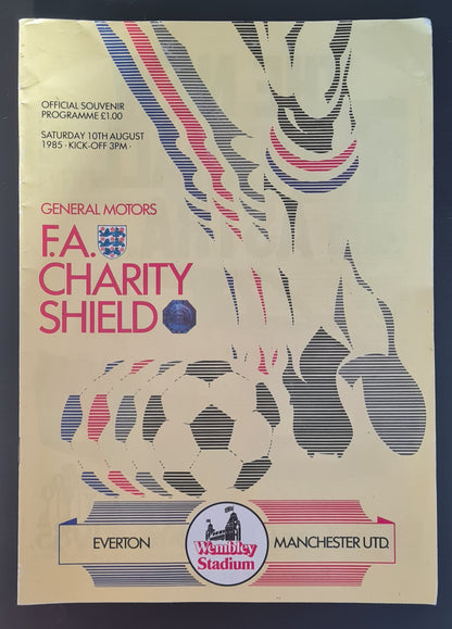 F.A. Charity Shield Programme - 1985 Everton vs Manchester United 10 August