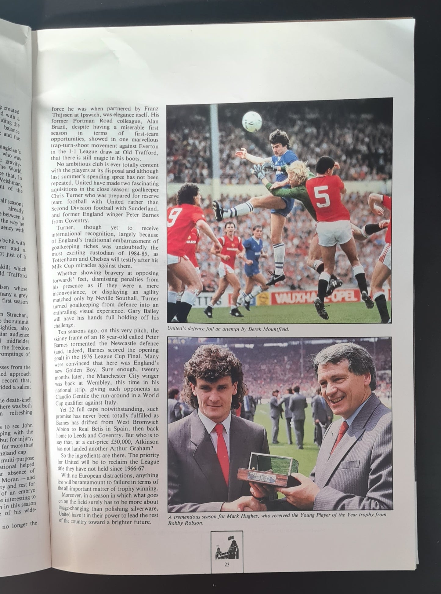 F.A. Charity Shield Programme - 1985 Everton vs Manchester United 10 August