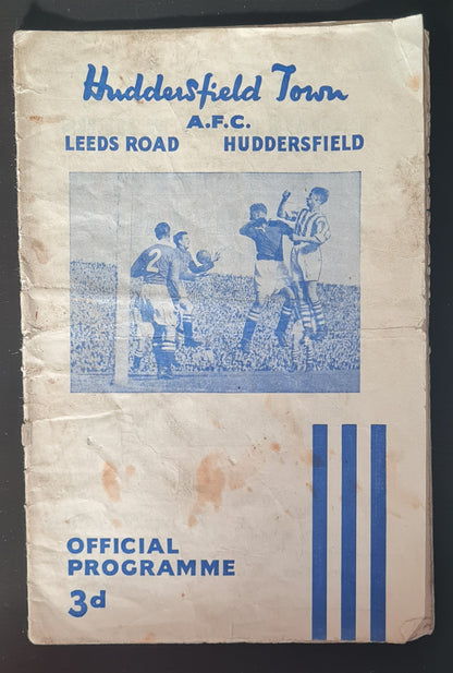 Soccer Huddersfield Town Official Programme - 1955 Huddersfield Town vs Arsenal