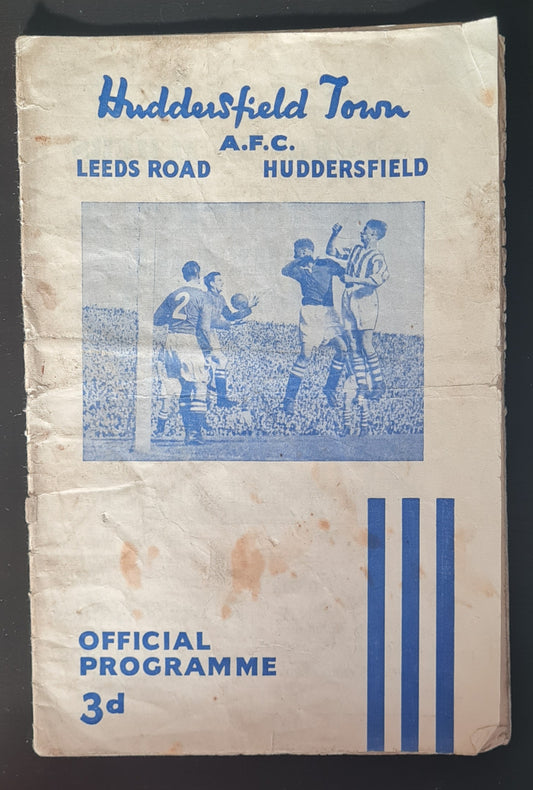 Soccer Huddersfield Town Official Programme - 1955 Huddersfield Town vs Arsenal