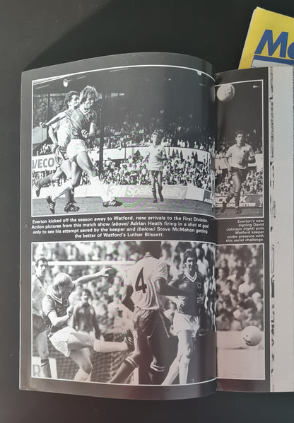 Soccer Everton Official Programme Lot of 2 - 1982 Everton vs Tottenham Football League division 1 (NEC)