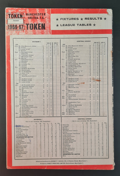 United Review Official Programme - 1966-67 Manchester United vs Manchester City 17 September