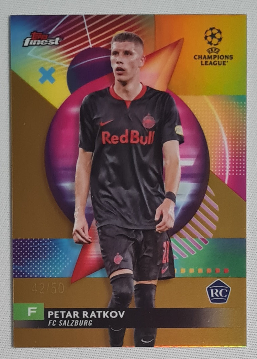 Petar Ratkov - 2024 Topps Finest (RC) FC Salzburg (CL) #146 Gold /50