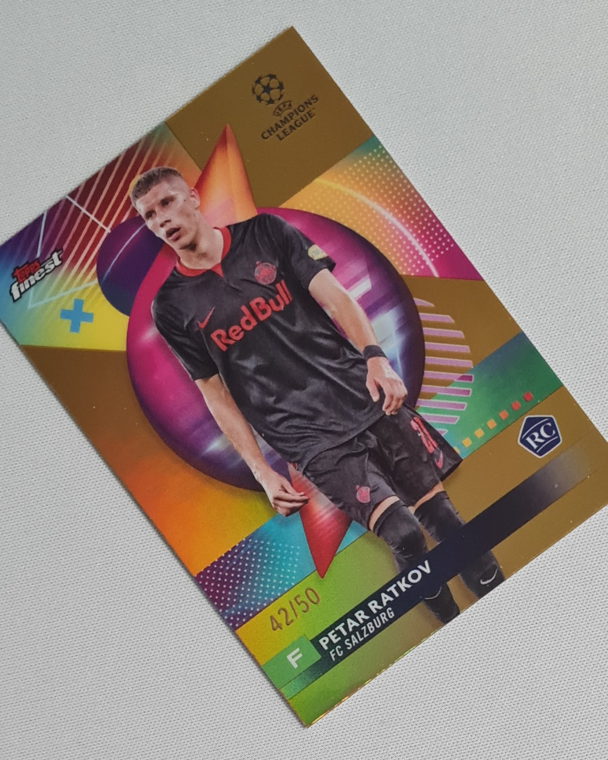 Petar Ratkov - 2024 Topps Finest (RC) FC Salzburg (CL) #146 Gold /50