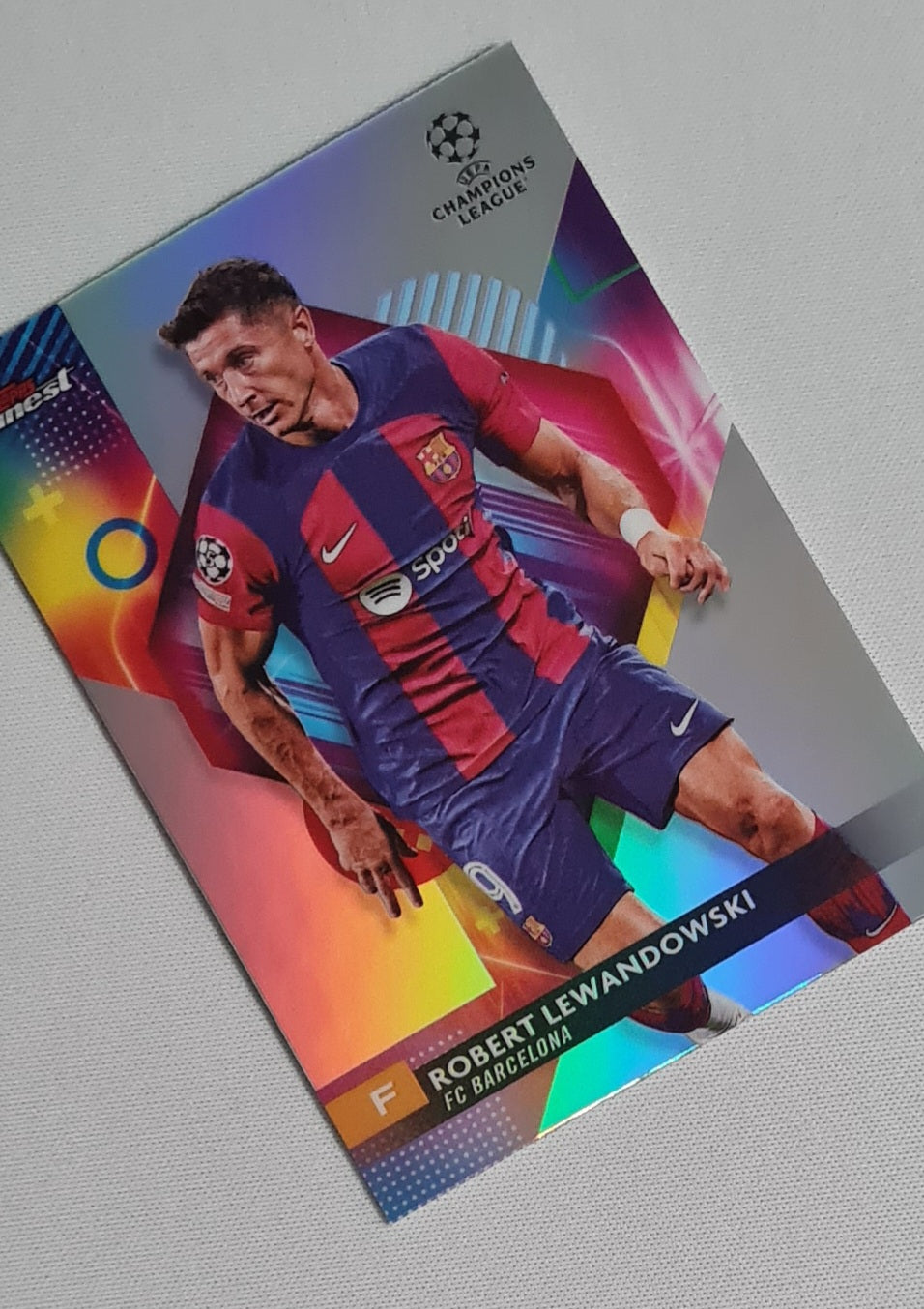 Robert Lewandowski - 2024 Topps Finest FC Barcelona (CL) #109 Refractor
