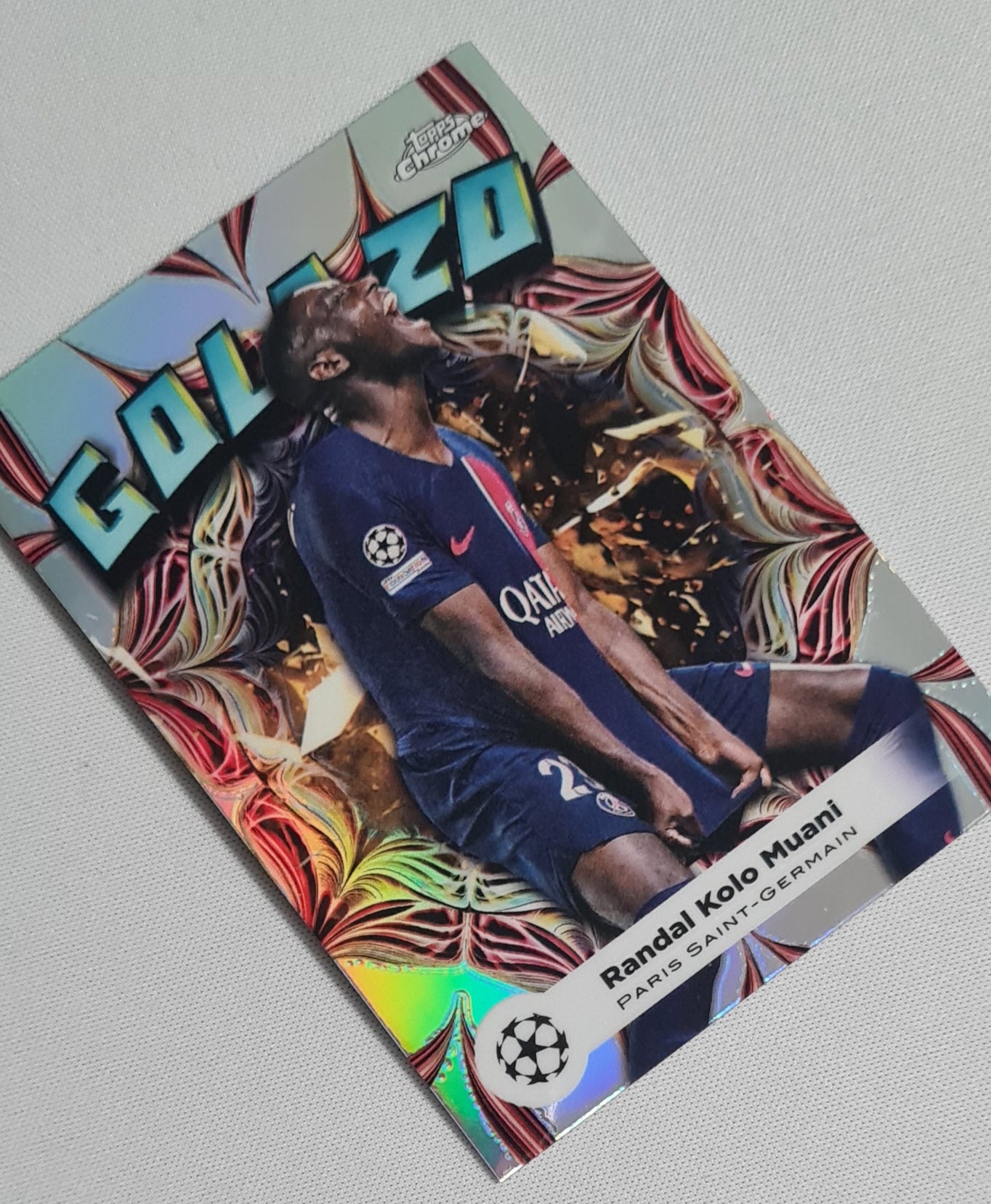 Randal Kolo Muani - 2024 Topps Chrome GOLAZO - PSG (CL) #GL-14 Refractor