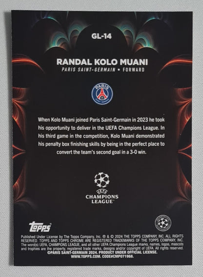 Randal Kolo Muani - 2024 Topps Chrome GOLAZO - PSG (CL) #GL-14 Refractor