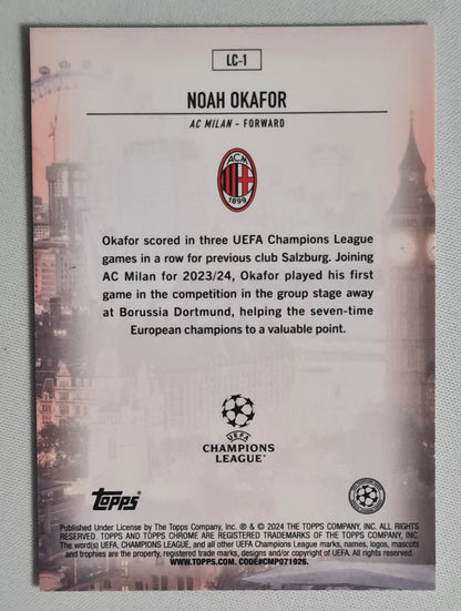 Noah Okafor - 2024 Topps Chrome London Call - AC Milan (CL) # LC-1