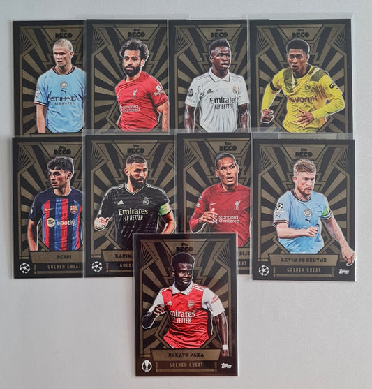 Soccer Deco Lot (9 Cards) - 2022 Topps Deco Golden Great