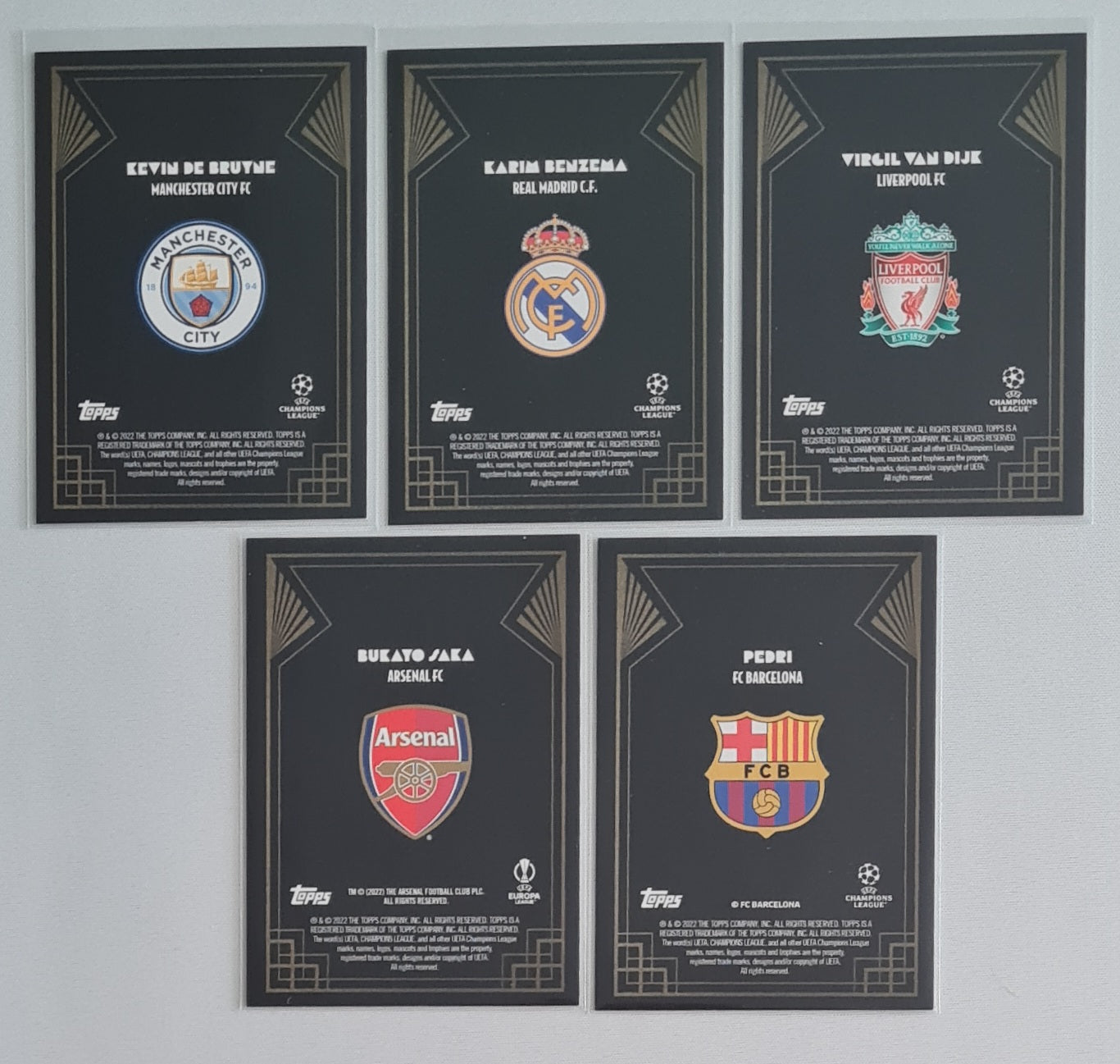 Soccer Deco Lot (9 Cards) - 2022 Topps Deco Golden Great