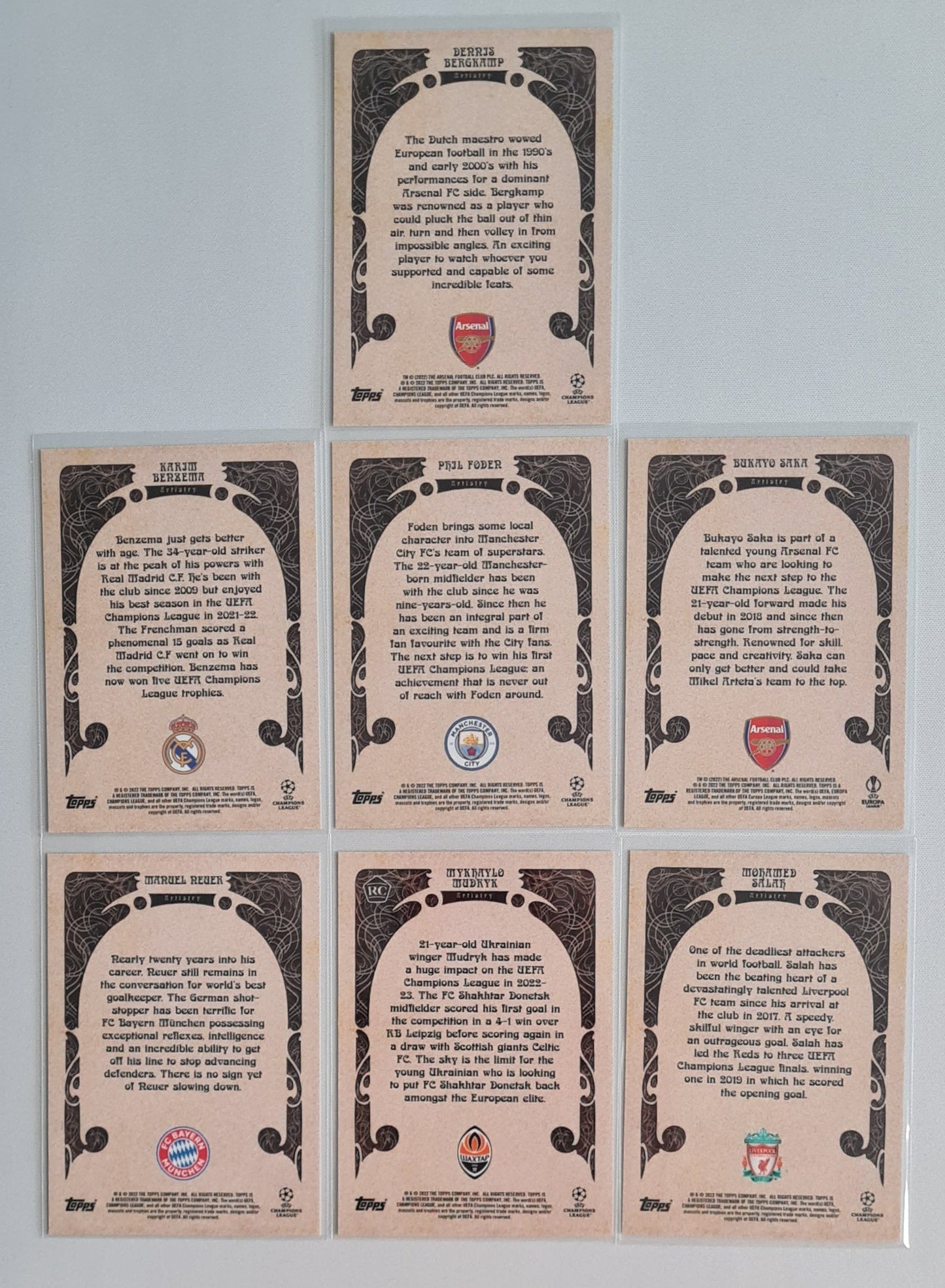 Soccer Deco Lot (7 Cards) - 2022 Topps Artistry Deco