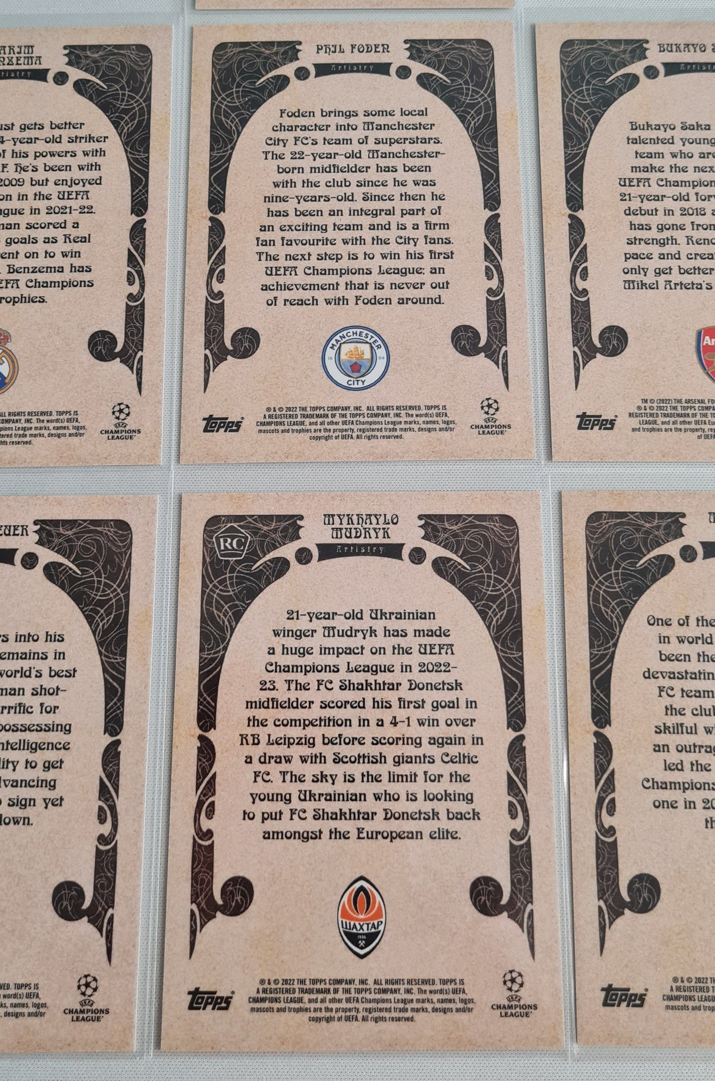 Soccer Deco Lot (7 Cards) - 2022 Topps Artistry Deco