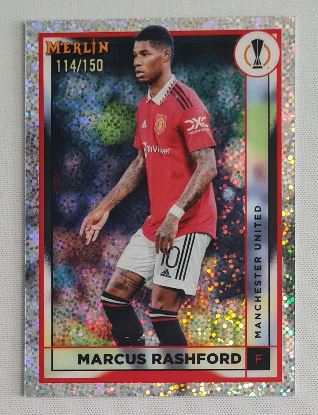 Marcus Rashford - 2022/23 Topps Merlin UEFA Club Competitions Speckle Refractor /150 #98 Manchester United