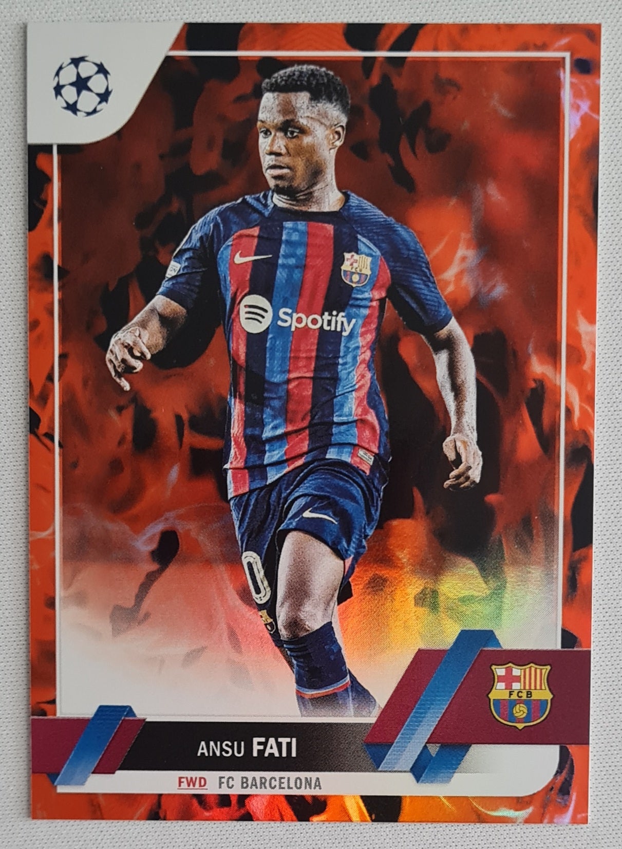 Ansu Fati - 2022/23 Topps UEFA Club Competitions Inferno #193 FC Barcelona