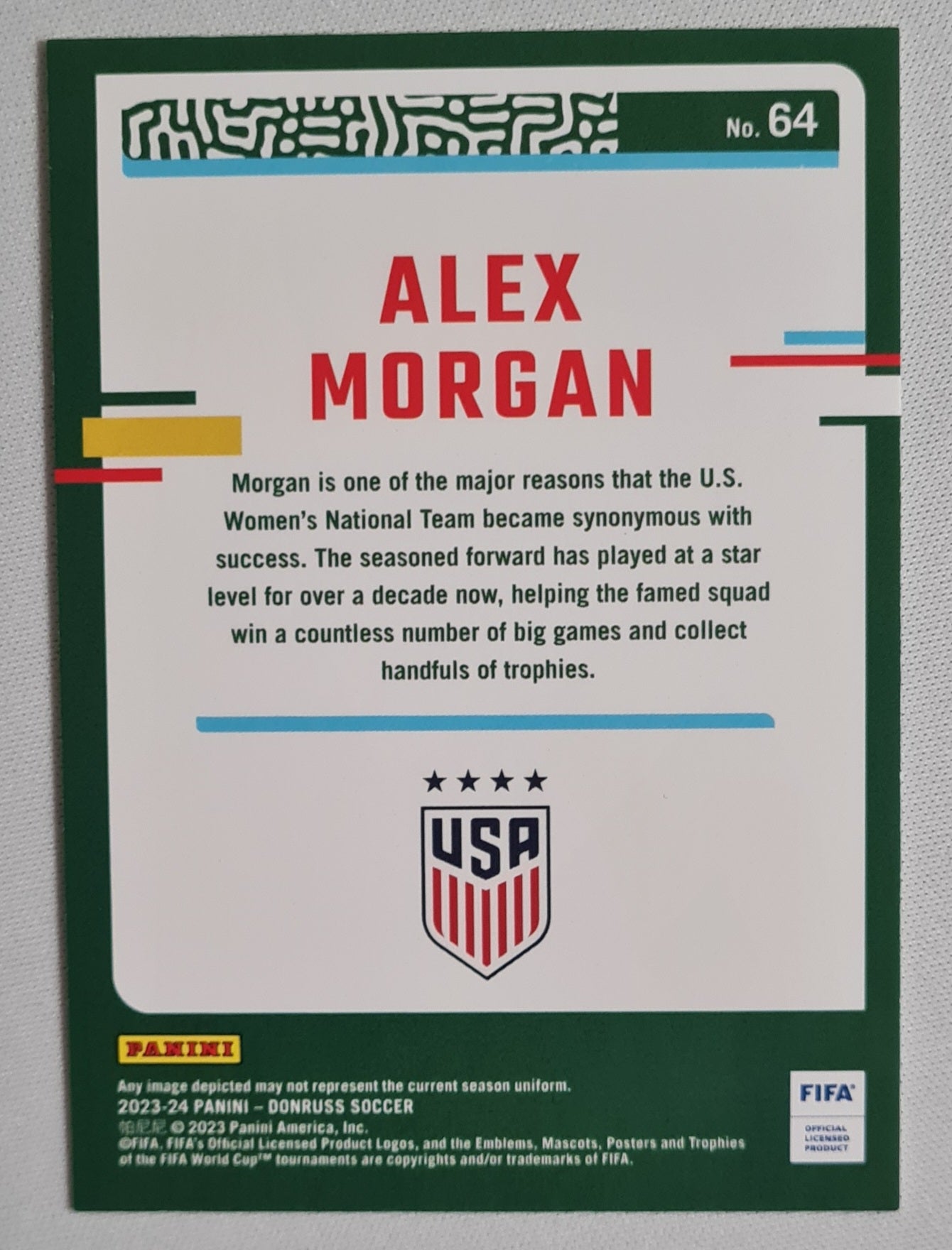 Alex Morgan - 2023/24 Panini Donruss Soccer FIFA USA #64