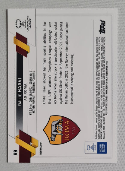 Emile Haavi - 2023 Topps Chrome AS Roma (CL) (RC) #99